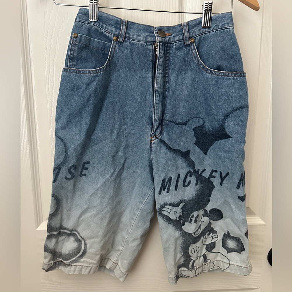 Vintage Disney Mickey unlimited  Blue Denim Shorts large